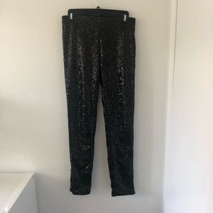 H&M Black Sequin Pants